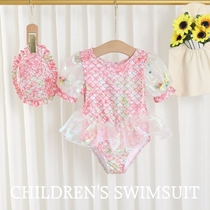 Child infant baby l swimsuit female baby girl child 6 years 4 years 4 years 3 years old dresses Princess Wind actress Superfairy