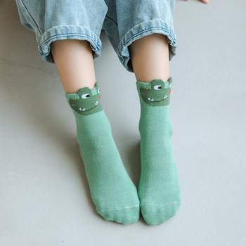 ຖົງຕີນເດັກນ້ອຍຊາຍແລະເດັກຍິງກາຕູນ mid-tube socks ພາກຮຽນ spring ແລະດູໃບໄມ້ລົ່ນນັກຮຽນຝ້າຍ socks ສີແຂງ socks ເດັກ socks ດູໃບໄມ້ລົ່ນແລະລະດູຫນາວ socks trendy