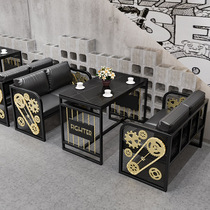 Retro Industrial Wind Bar Cassette Clear Bar Sofa Gym Fitness Room Table And Chairs Combined Cafe Lounge Creative Net Red