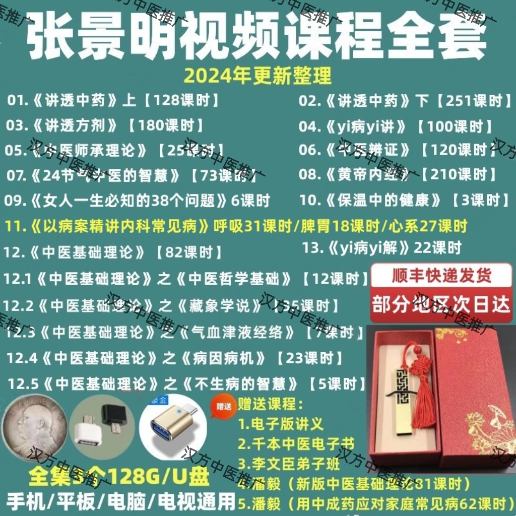 张景明视频全集2024病案精讲中医基础理论皇帝内经24节气一病一解 - 图0