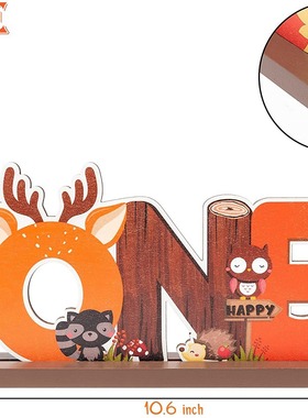 新款ONE镂空字母标志木质摆件 家居婴儿一周岁生日派对装饰