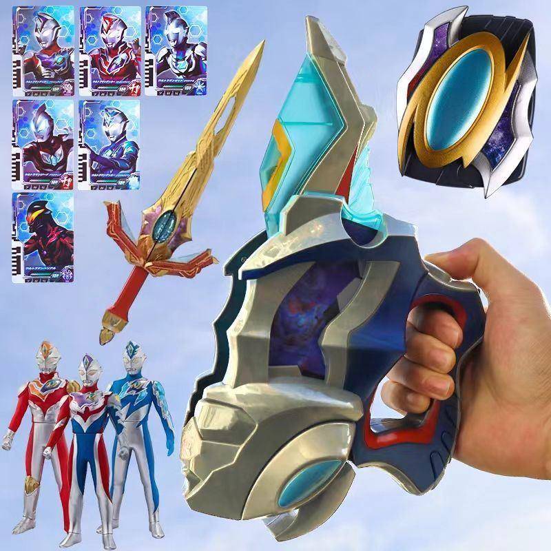 德凯奥特曼变身器DX闪光剑奥特次元卡戴卡奥特曼变身玩具男孩套装 - 图3