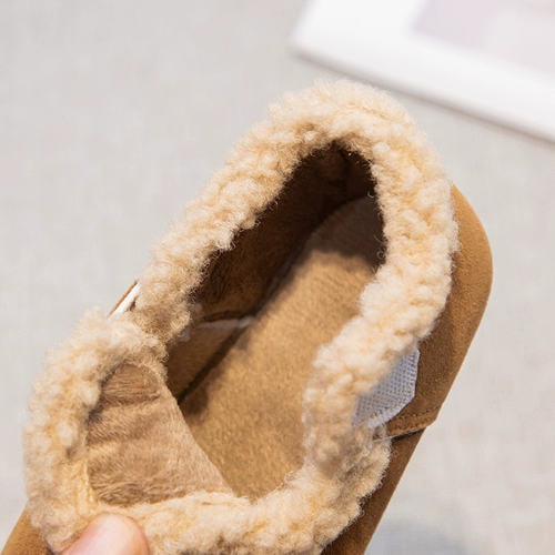 Детская обувь, флисовые удерживающие тепло детские туфли, мягкая подошва