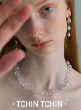 TCHINTCHIN白水晶郁金香S扣项链