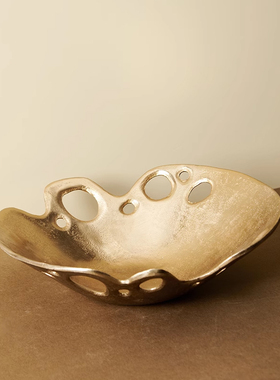 铝装饰轻奢玄关金属果盘花瓶花器