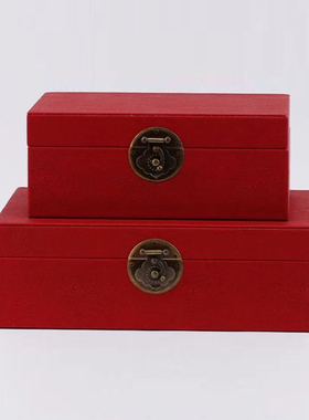 木摆件客厅收纳盒装饰盒首饰盒