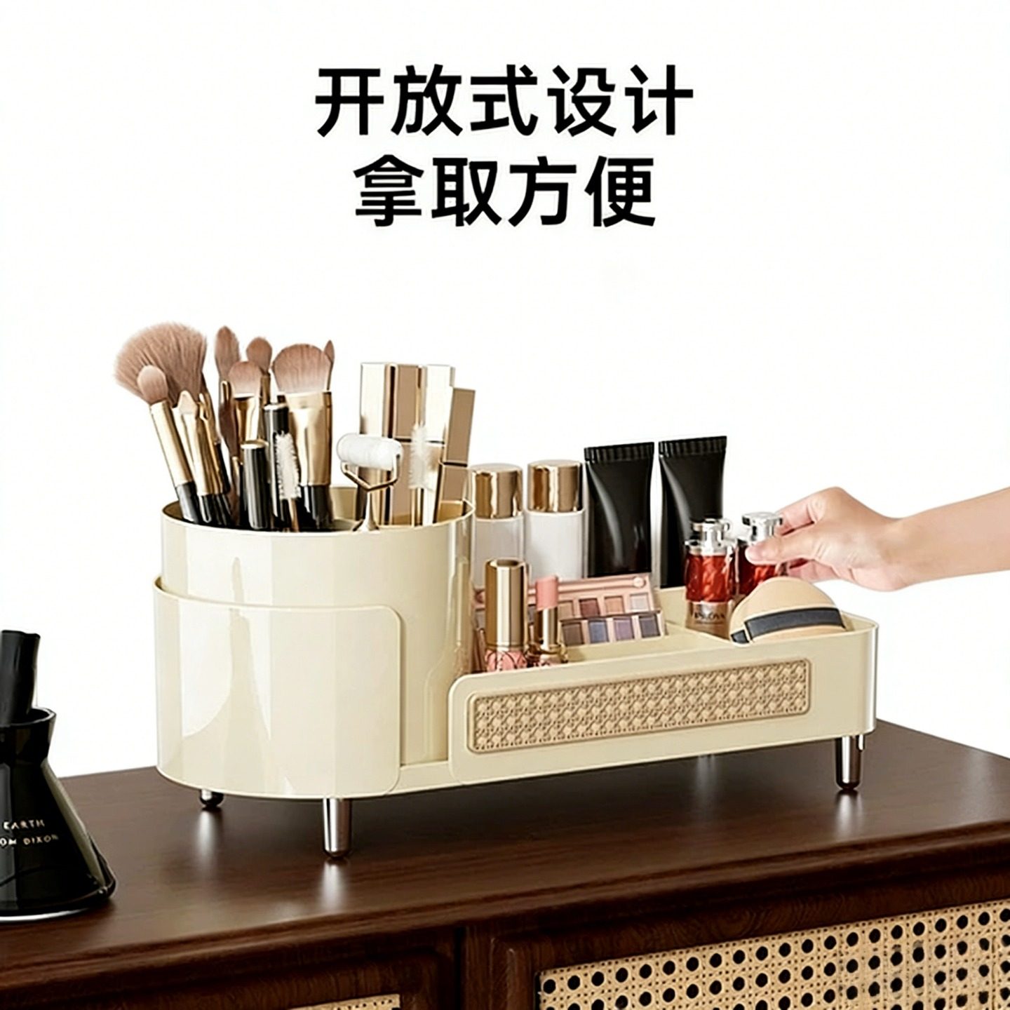 ins收纳旋转梳妆台化妆眼影桌面笔筒化妆品口红收纳盒置物架ins风,淘宝优惠券,粉丝福利购,淘宝优惠卷