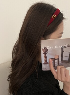 红色头饰海绵发卡百搭外出