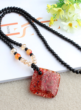 百搭琉璃项链女款2026新款饰品