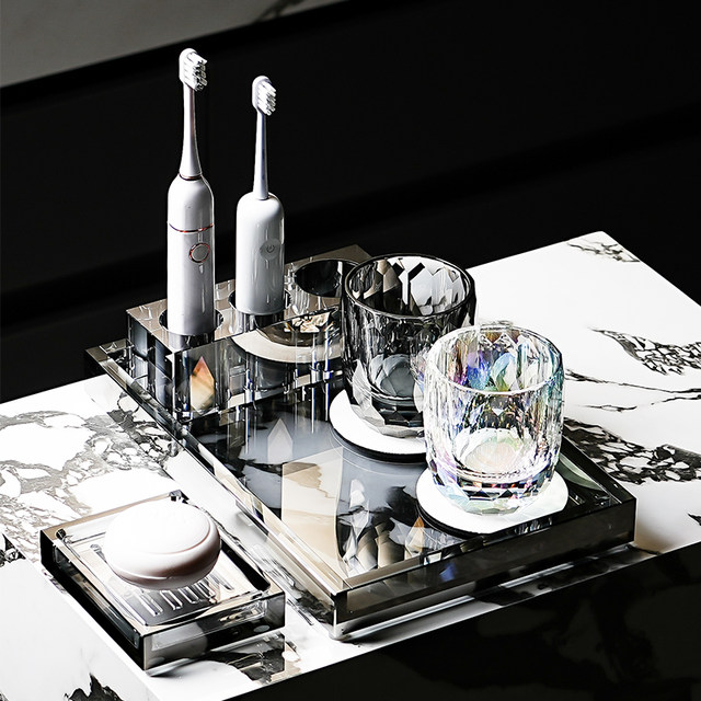 Crystal toothbrush storage rack teeth cup storage set