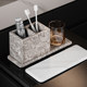 Toilet countertop storage single toothpaste toothbrush holder