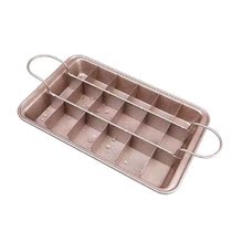 18 Cavity Cake Pans Non-Stick Square Shape Live Bottom Bread