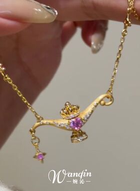 「神愿之力」金色阿拉丁神灯项链创意小众高颜值宫廷风锁骨链