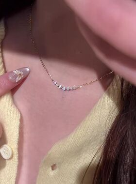 淡人chao爱~小众设计感金色项链女气质显瘦锁骨链细款小众颈链