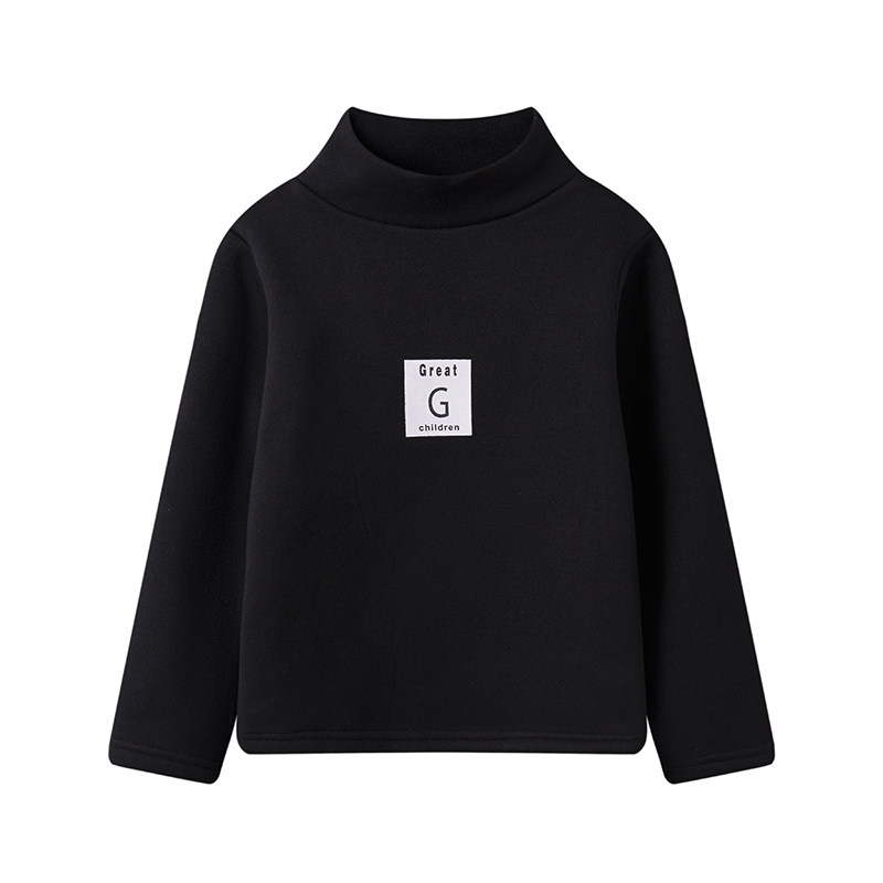 儿童半高领加绒加厚男童长袖T恤绒衫女童秋冬保暖上衣外穿打底衫,淘宝优惠券,粉丝福利购,淘宝优惠卷