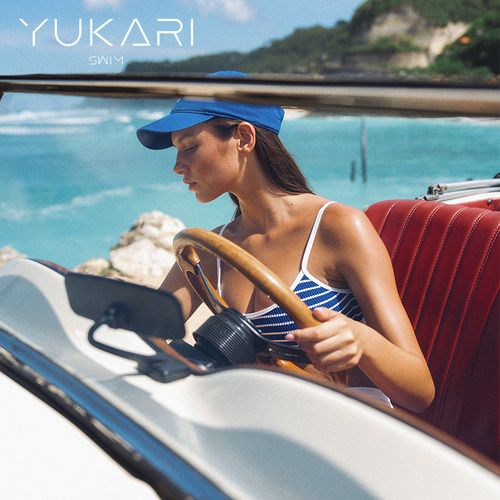 Yukari swim旗舰店分体泳衣女海军蓝温泉度假休闲性感新款比基尼 - 图0