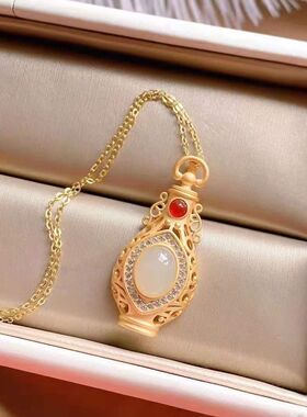 天然吊坠古典项链宫廷风耳饰品