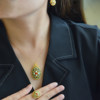 Gongdian cloisonné Hanfu with Hetian jade suit