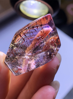 天然紫水晶超七原石幻影紫发晶