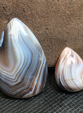 天然波斯湾玛瑙水滴蛋面吊坠饰品