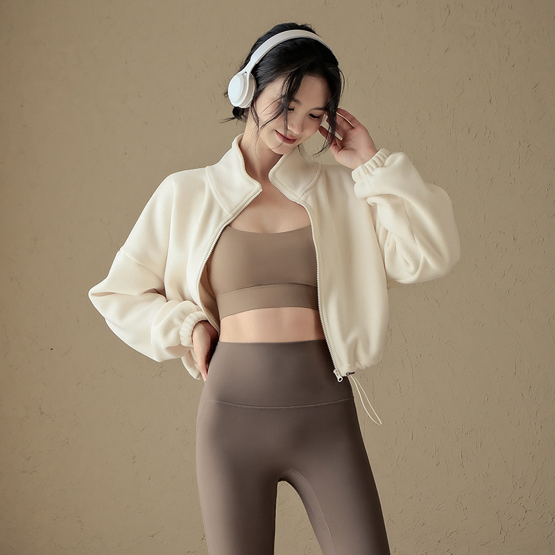 Ackdcs加厚运动外套女秋冬新款保暖双面绒瑜伽服时尚健身长袖上衣,淘宝优惠券,粉丝福利购,淘宝优惠卷