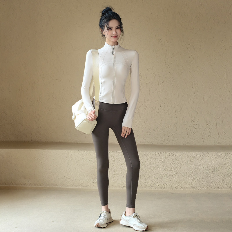 Ackdcs高级感瑜伽服外套女秋冬新款立领拉链健身夹克长袖运动上衣,淘宝优惠券,粉丝福利购,淘宝优惠卷