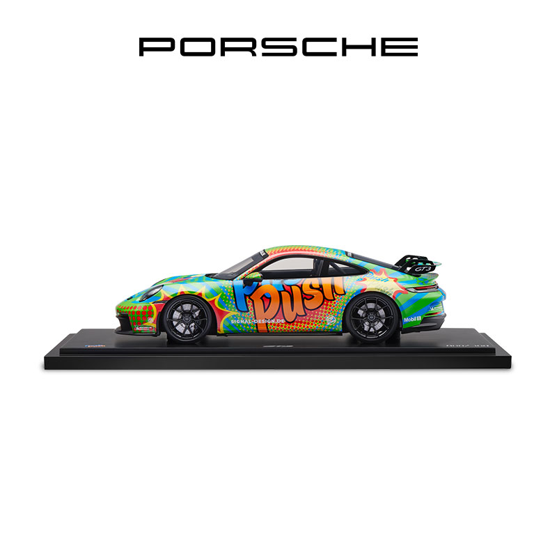 【官方正品】Porsche 保时捷 911 GT3 992 Push Push 1:18 车模 - 图0