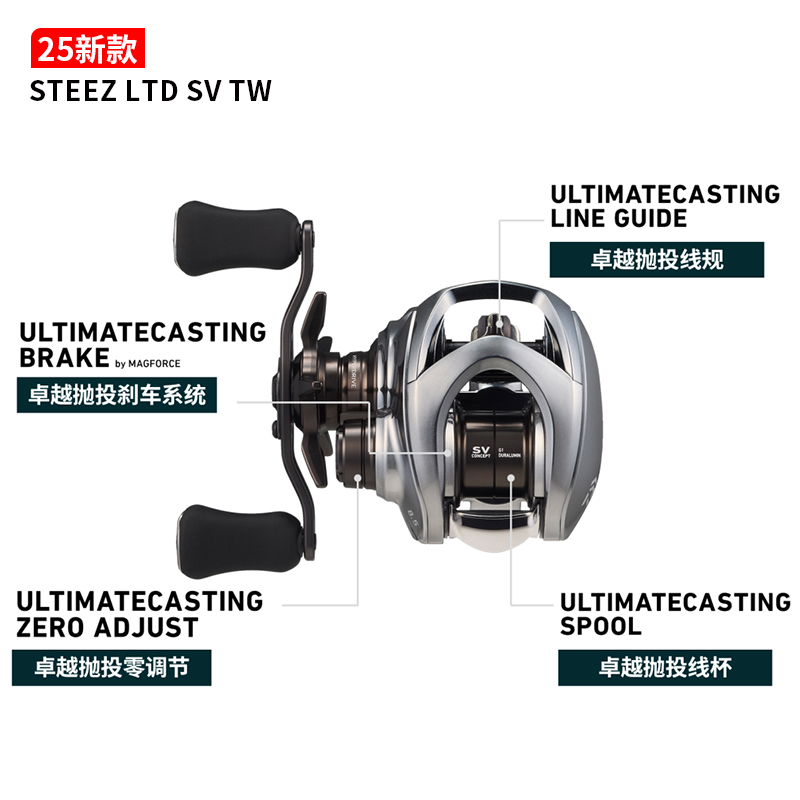 达亿瓦19/24/25款steez史帝兹水滴轮daiwa达瓦A2四弟子ctsv远投tw - 图1