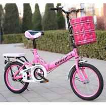 New folding bike 20-inch 16-inch female-style CUHK adult student shock absorbing ultra-light square portable with bike