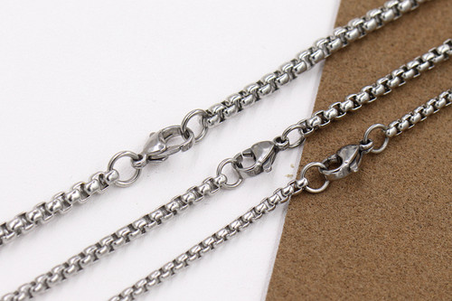 方珍珠项链条 304不锈钢钛钢链子 diy项链手工饰品服装配饰潮饰品 - 图3