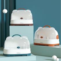 Baby milk powder tableware storage box Home bottle drain rack plastic portable tableware Supplies containing box