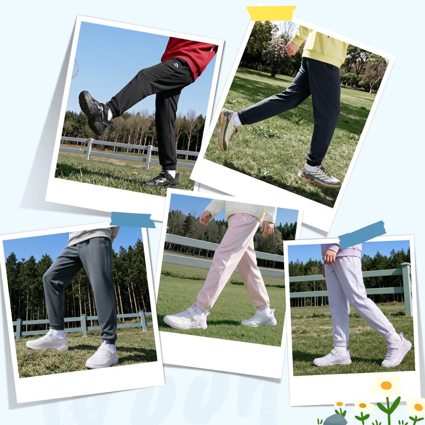 安踏儿童装男童裤子速干2026春季新款