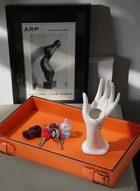 速发轻奢简约时尚玄盘收纳托首多功能化妆品关饰整理盒