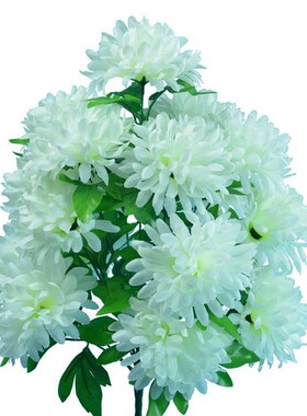 速发南花大把束清祭花祀明绢花18朵球菊花束和摆放假花