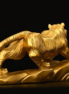 速发件铜老虎摆纯号肖虎客厅办公室虎年上山虎大生工艺品铜老虎