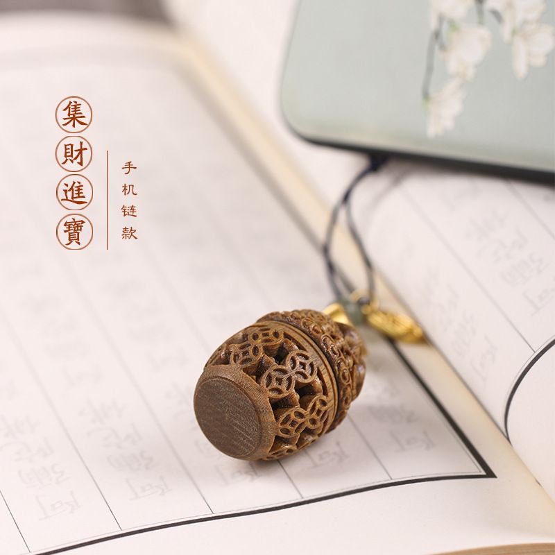 Green sandalwood cornucopia copper coins