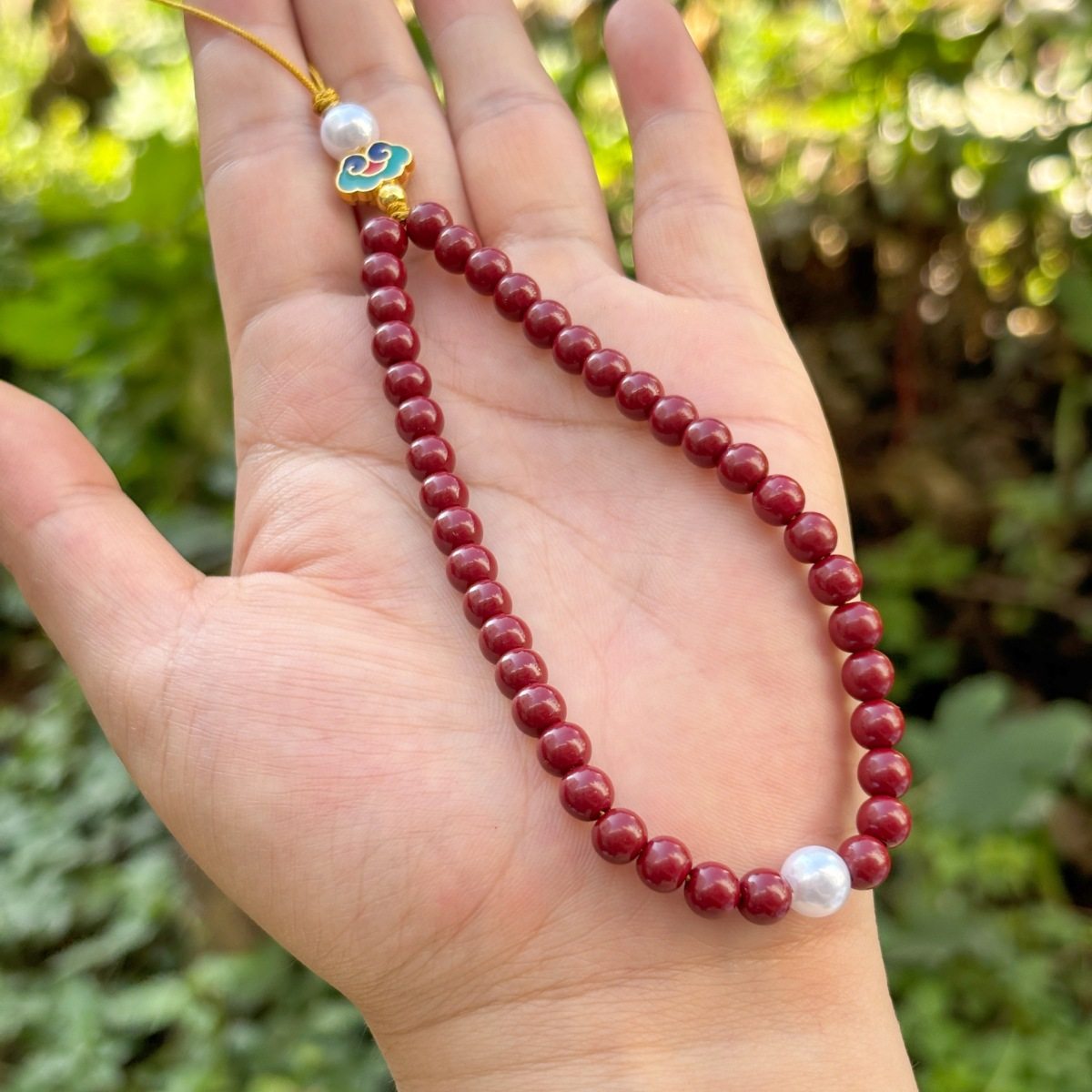 【寺庙同款】朱砂五路财神手机长款挂绳本命年朱砂手机链国潮手机,淘宝优惠券,粉丝福利购,淘宝优惠卷