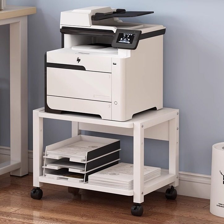 落地双层打印机置物架办公室书房桌下带轱辘可移动可调节高度架子,淘宝优惠券,粉丝福利购,淘宝优惠卷