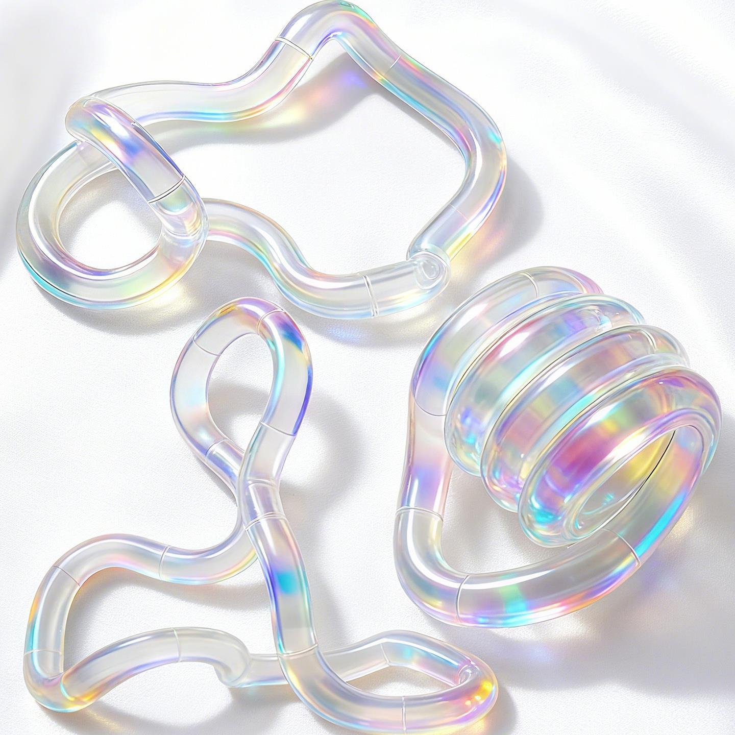 tangle扭扭乐益智解压缠结绳温感变色儿童小玩具ADHD手指减压神器 - 图0