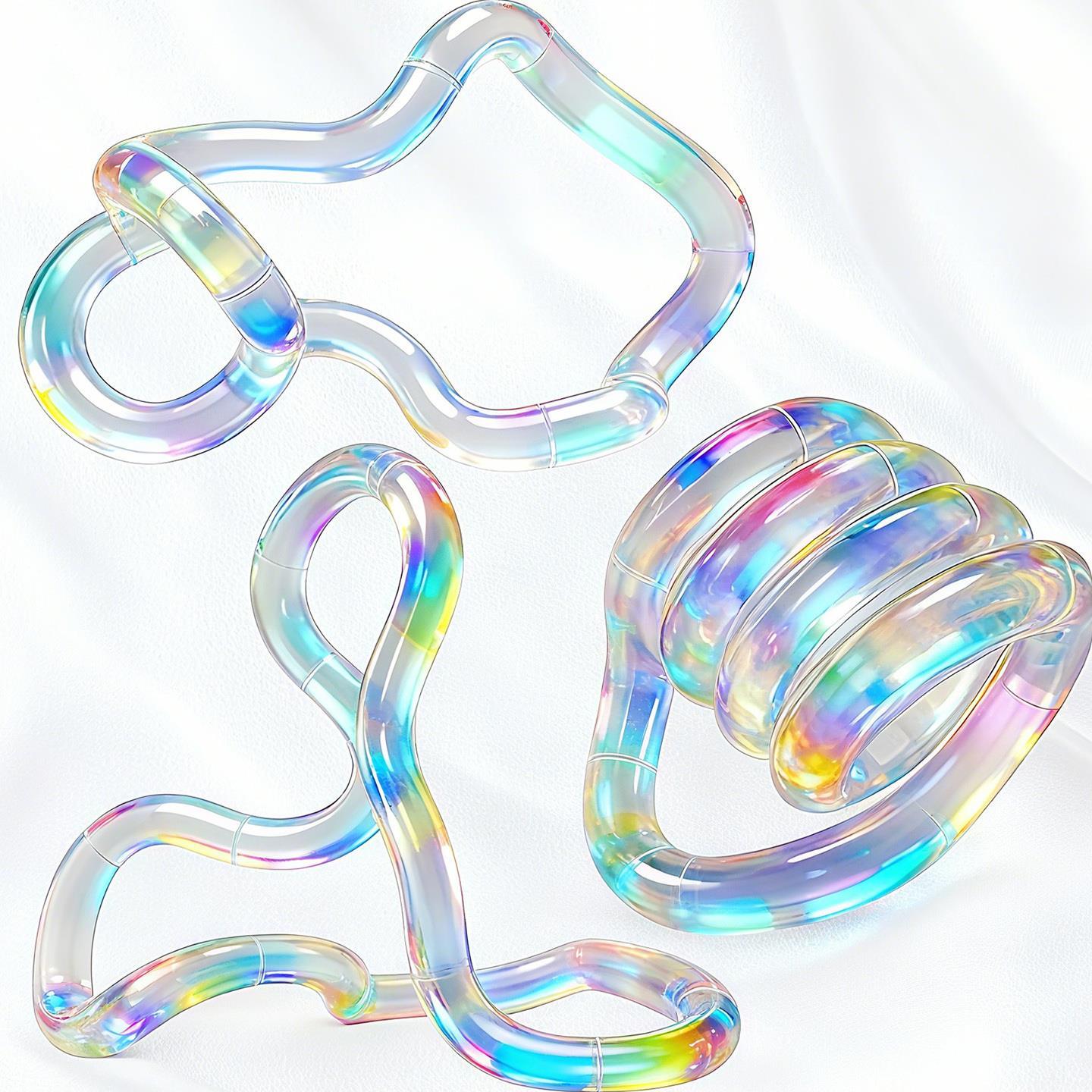 tangle扭扭乐益智解压缠结绳温感变色儿童小玩具ADHD手指减压神器 - 图1