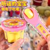 Toy girl baby play house simulation feeding ramen bear lunch box doll children eating feeder