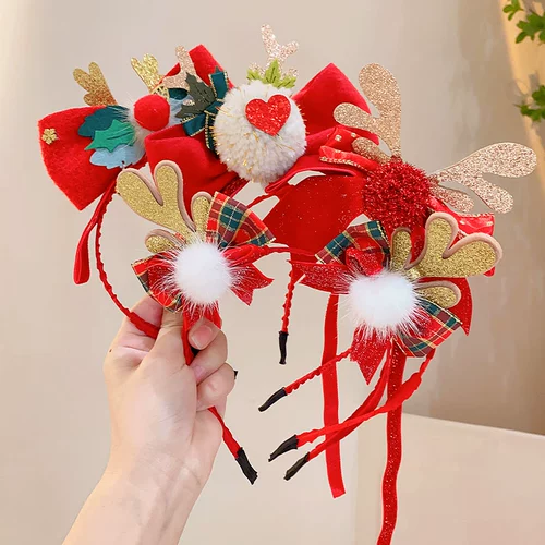 Аксессуар для волос, детский ободок, шпильки для волос, рождественский декор