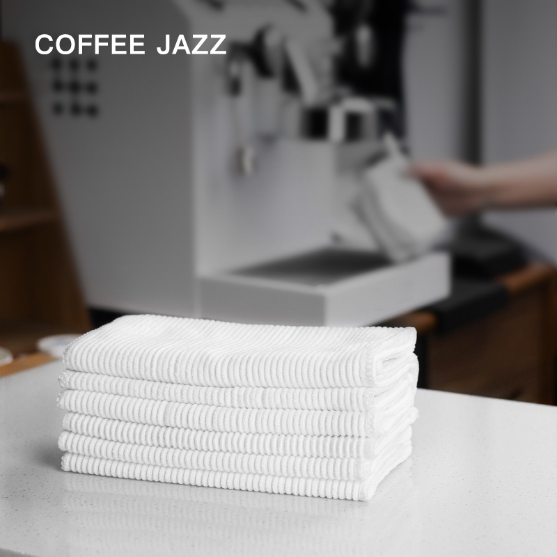 COFFEE JAZZ 吧台毛巾咖啡师专用清洗抹布吸水性强奶泡嘴清洁毛巾 - 图1