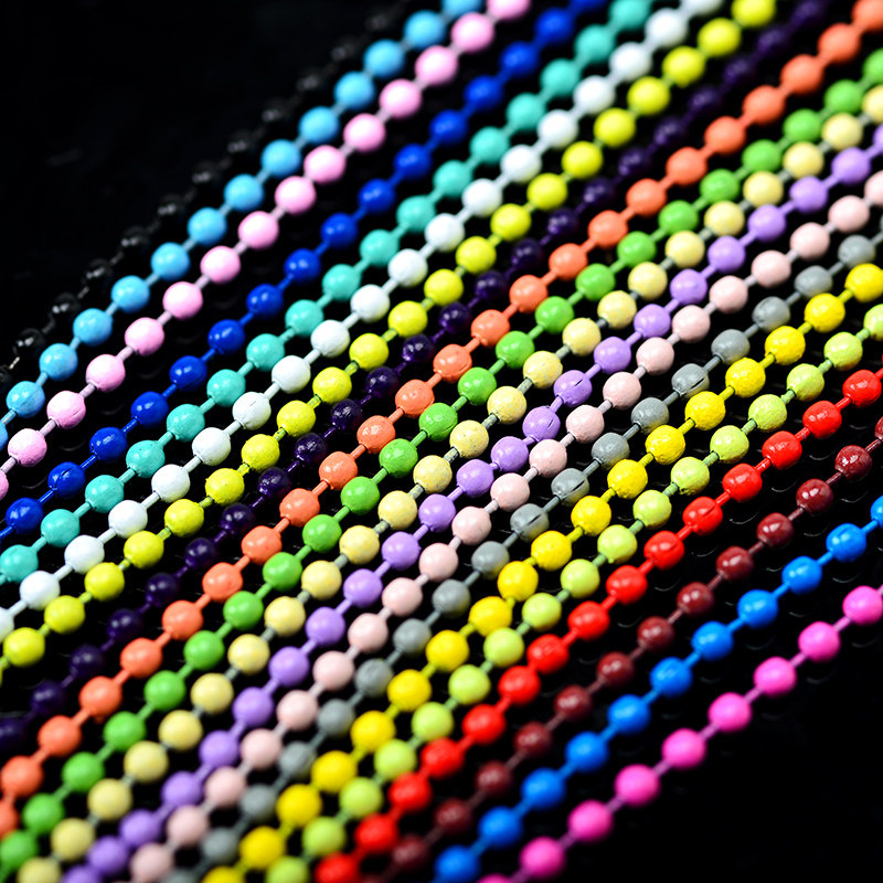 金属波珠链手工diy彩色烤漆波珠链糖果色手工材料包包饰品挂件,淘宝优惠券,粉丝福利购,淘宝优惠卷