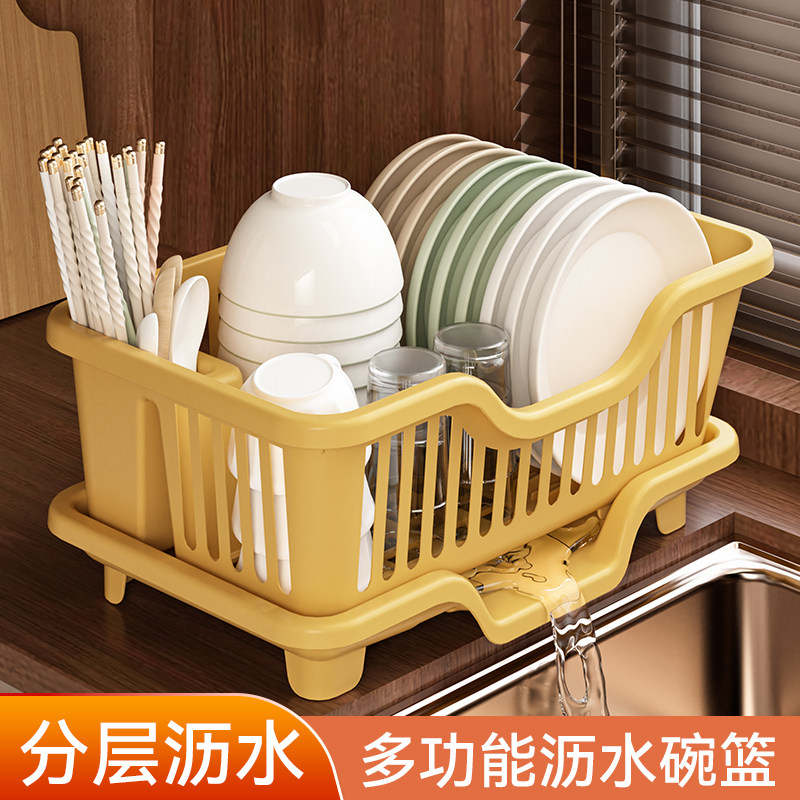 新款碗碟沥水篮沥水碗盘架塑料餐具家用碗筷收纳架碗架碗盘碗柜,淘宝优惠券,粉丝福利购,淘宝优惠卷