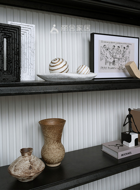 样板间售楼部书房书柜装饰品摆件