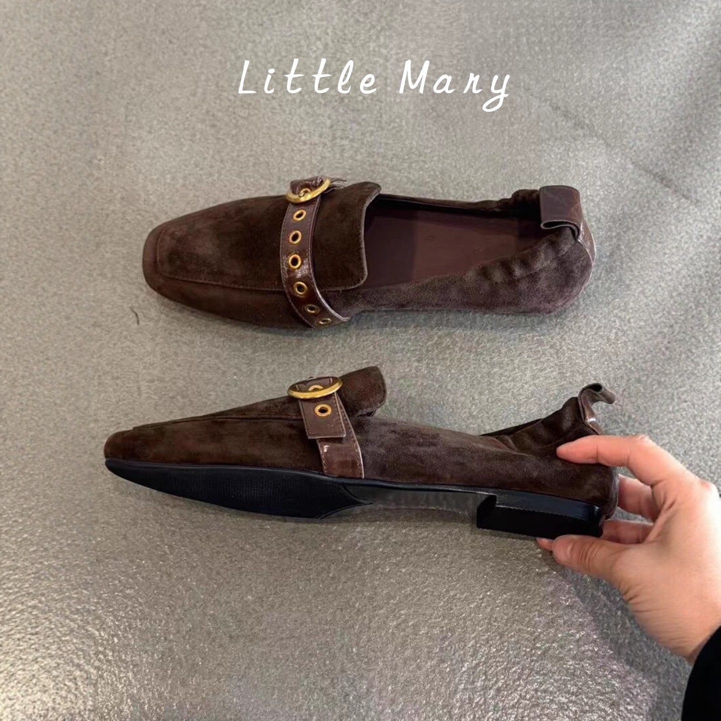 复古绒面平底单鞋女2025秋冬松弛感老钱风鞋子豆豆鞋一脚蹬乐福鞋,淘宝优惠券,粉丝福利购,淘宝优惠卷