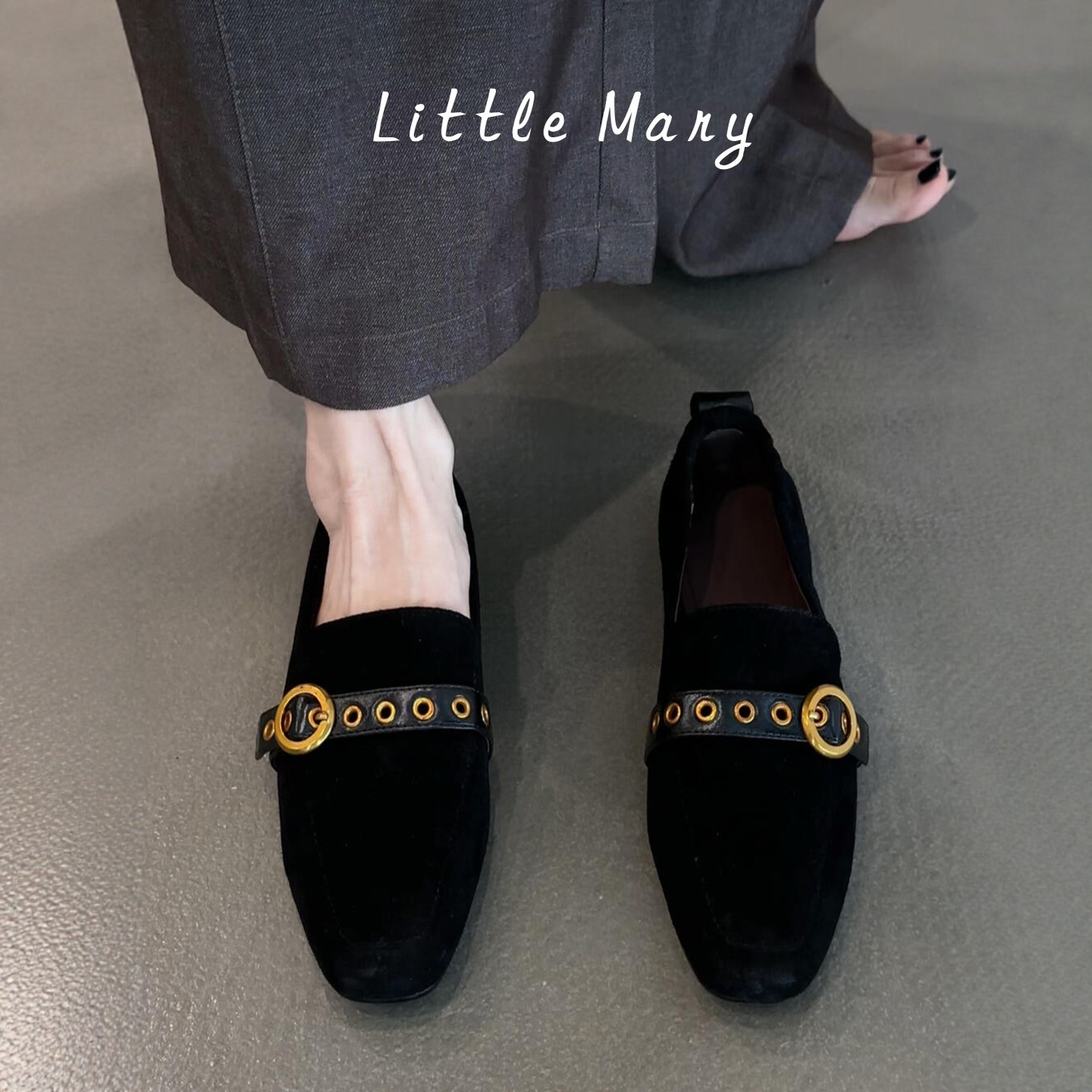 复古绒面平底单鞋女2025秋冬松弛感老钱风鞋子豆豆鞋一脚蹬乐福鞋,淘宝优惠券,粉丝福利购,淘宝优惠卷