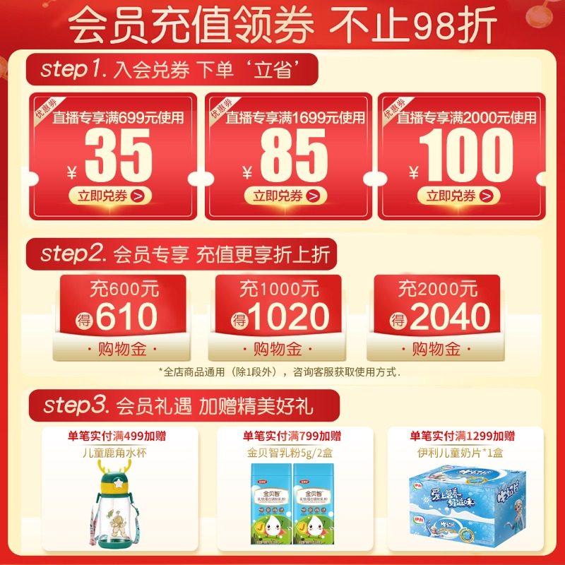 1元预定旗舰店正品金领冠牛奶粉 伊利母婴婴幼儿牛奶粉