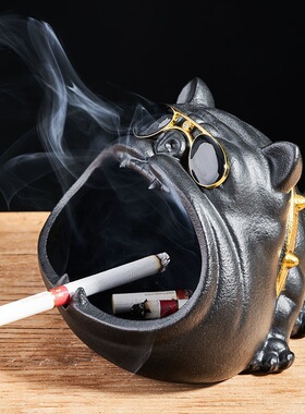 网红陶瓷上档次卡通烟灰缸烟灰缸大大气客厅猫感车载